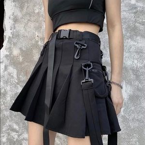 Harajuku Streetwear Mini Pleated Skirt